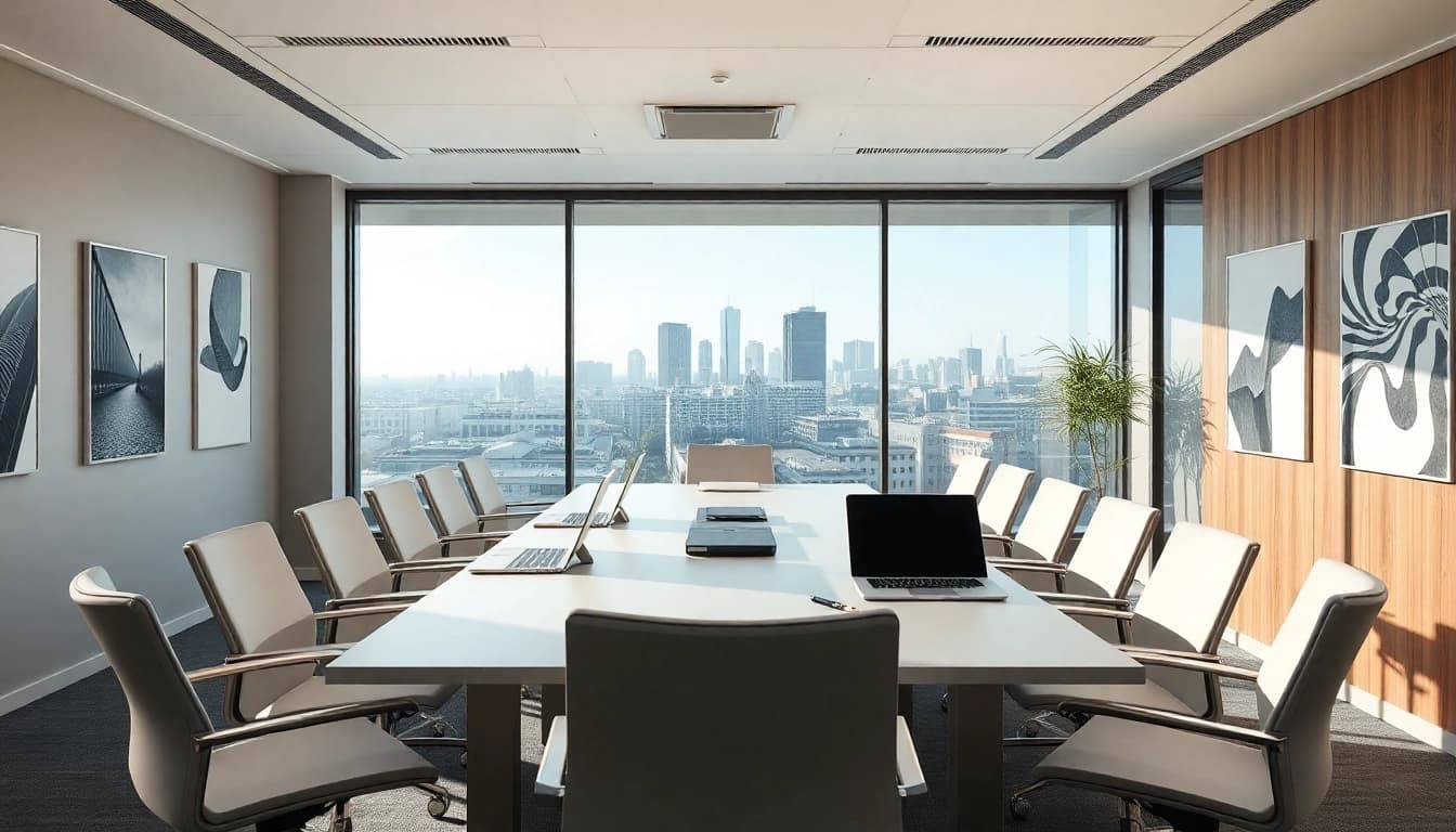 Professionelles Bürointerior in Düsseldorf, das die Dienstleistungen von Headhunter Düsseldorf widerspiegelt.