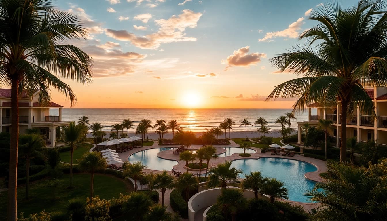 Experience the luxury of the Royal Palm Resort & Spa, featuring serene beach views, pools, and lush gardens.