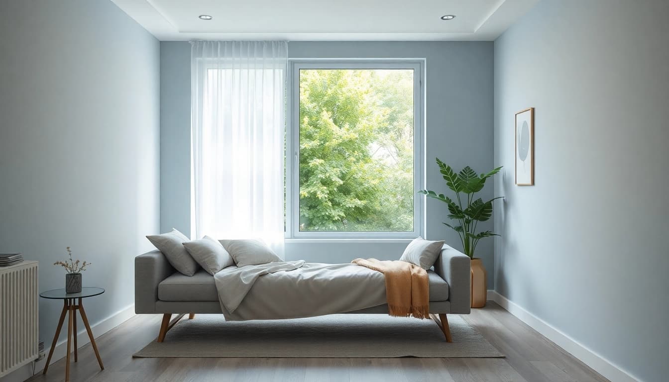 Hypnoseinstitut mit beruhigender Atmosphäre und stilvollem Behandlungsraum für Klienten