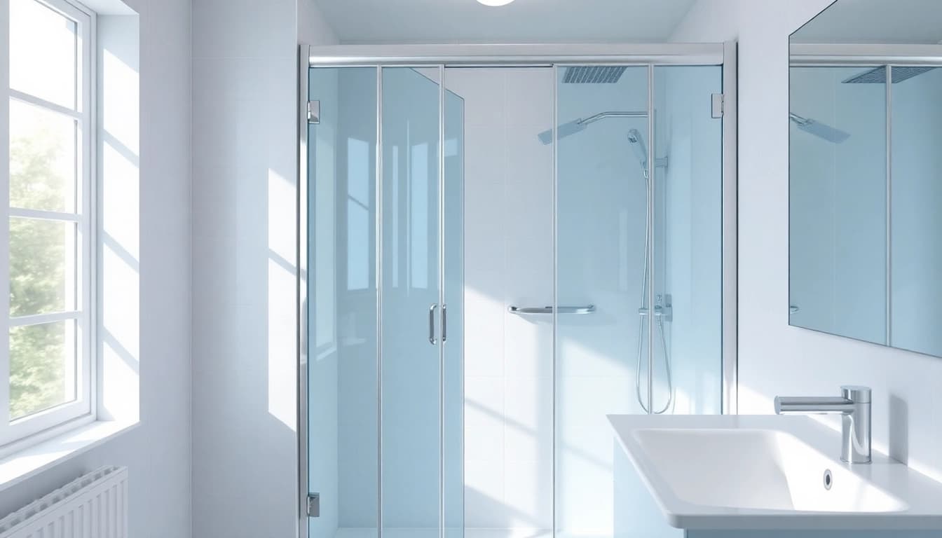 Entdecken Sie die sonni Duschkabine 80x80 in einem modernen Badezimmer mit elegantem Design.