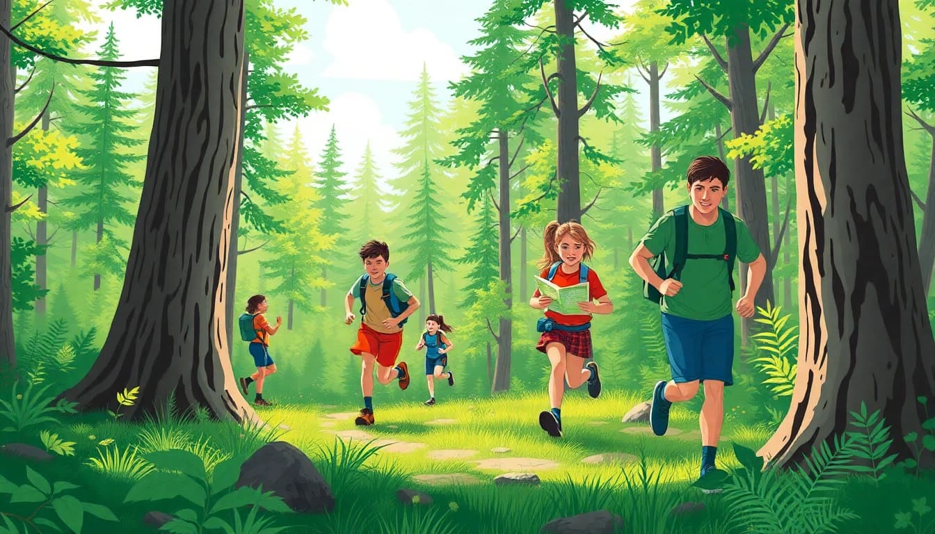 Explore the thrill of the Wetziker OL Challenge with participants navigating a vibrant orienteering course.