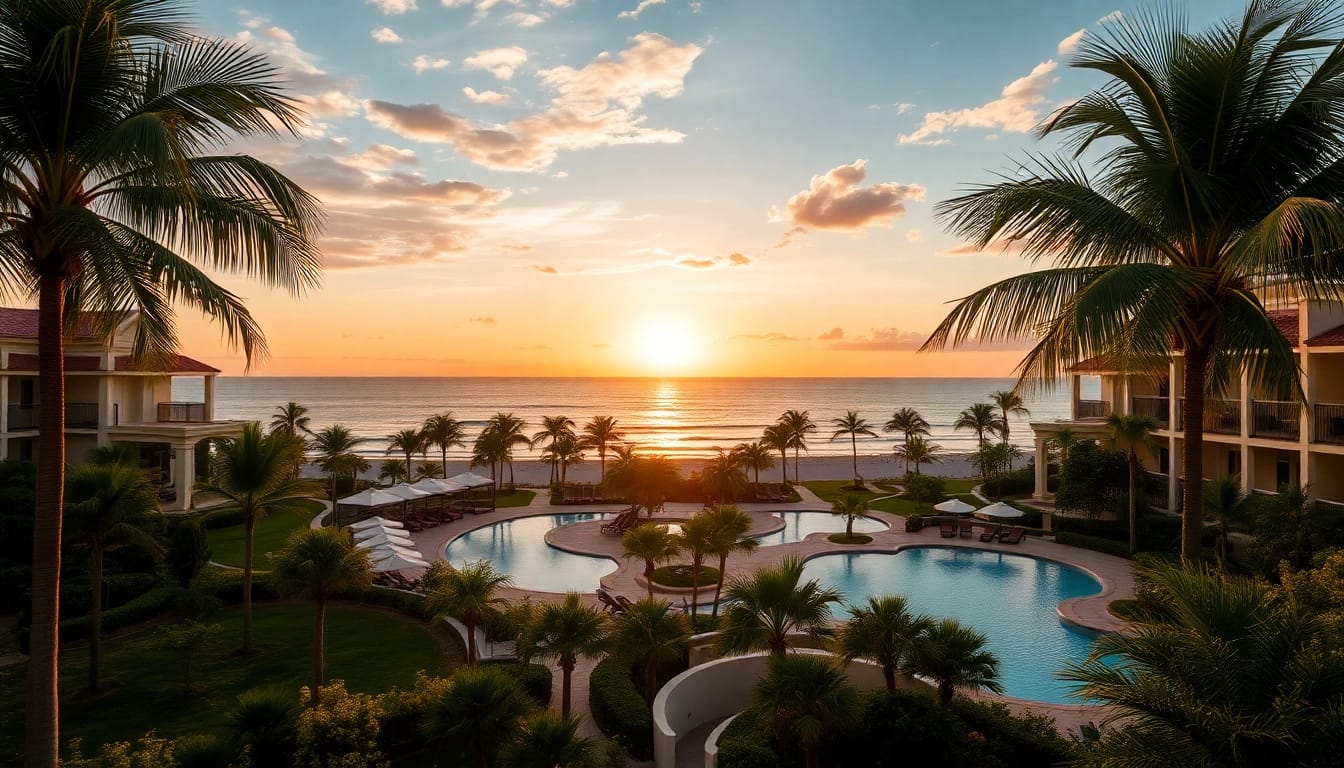 Experience the luxury of the Royal Palm Resort & Spa, featuring serene beach views, pools, and lush gardens.