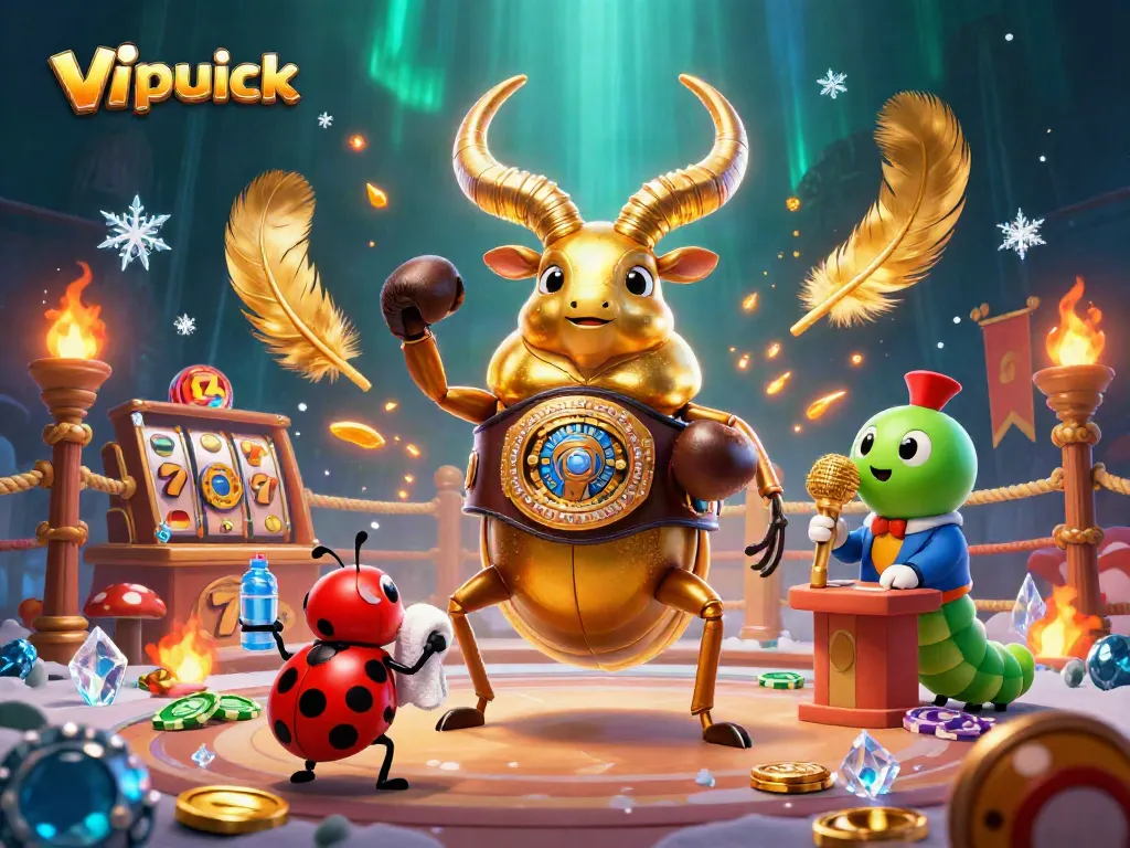 Experience excitement at Vipluck Casino, featuring vibrant characters and dynamic gambling elements.