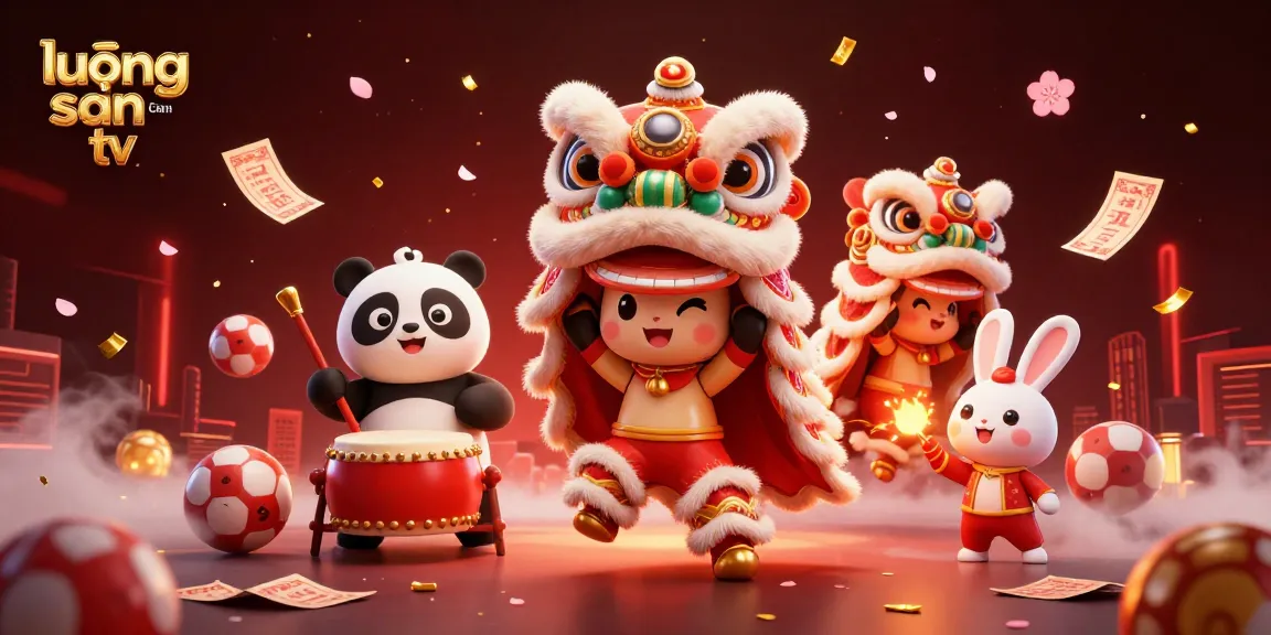 Engage in sports betting excitement with lương sơn tv's lively 3D representation of a festive scene filled with action.