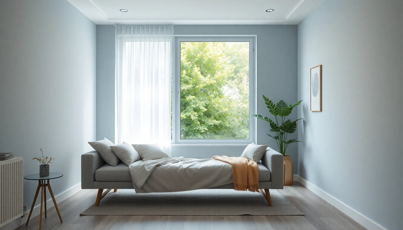 Hypnoseinstitut mit beruhigender Atmosphäre und stilvollem Behandlungsraum für Klienten