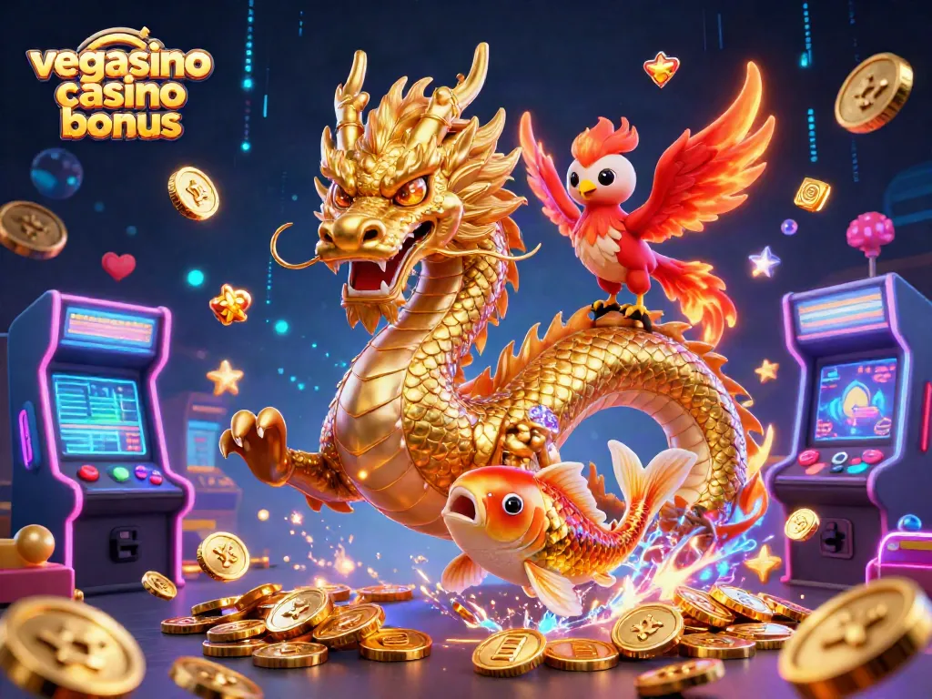 Engage with exciting gameplay in this vibrant illustration of the vegasino casino bonus scenario.