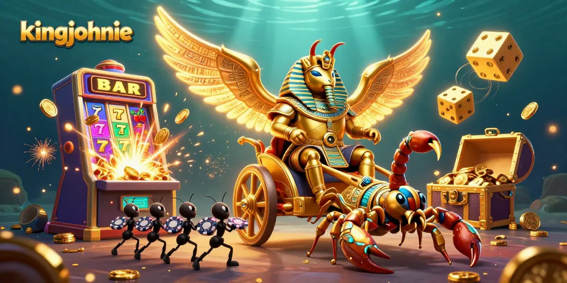 Experience thrilling gaming moments with kingjohnnie featuring vibrant casino elements and characters.