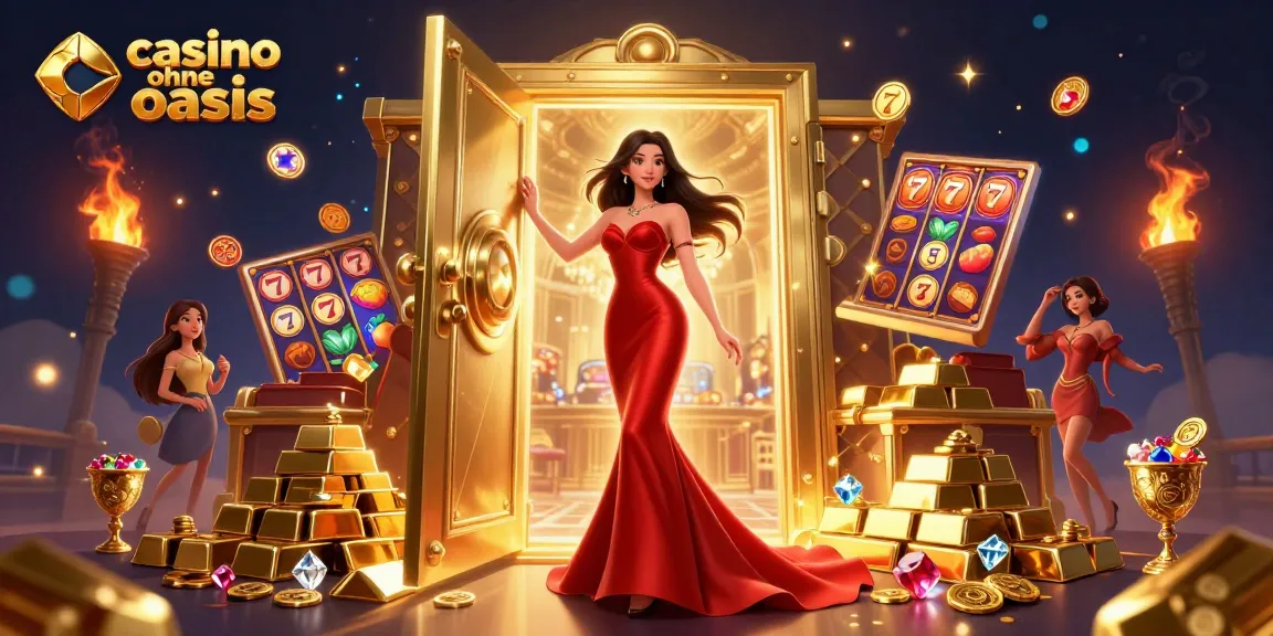 Engage in casino ohne oasis with a beautiful Asian woman in a VIP setting, surrounded by luxurious treasures.