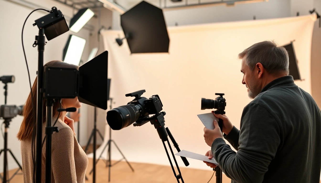 Praxisfotograf München bei einer Portraitaufnahme in einem einladenden Studio.