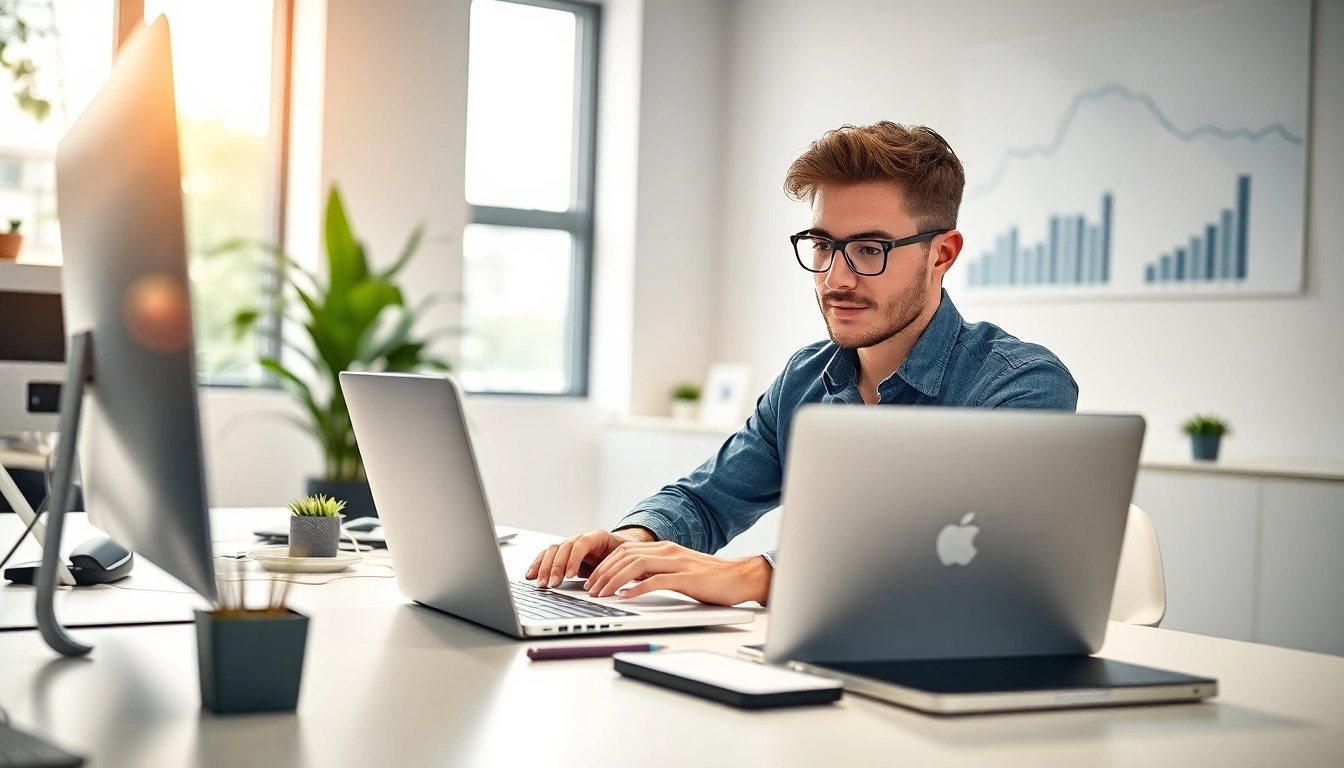 Shopware Freelancer erstellt innovative E-Commerce-Lösungen am modernen Arbeitsplatz.