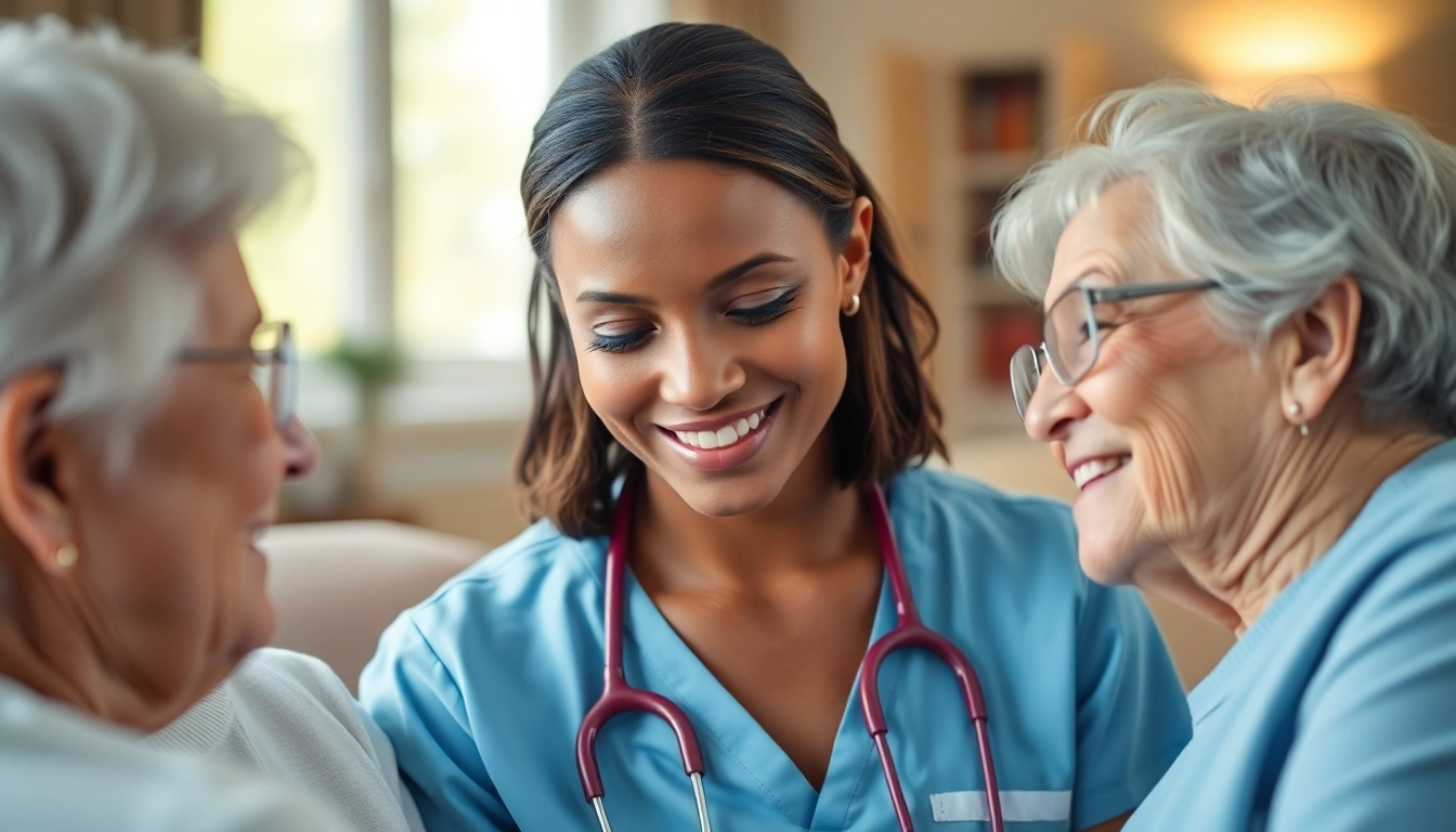 Engaging portrait of a pflegefachkraft stelle hameln providing compassionate care in a warm home environment