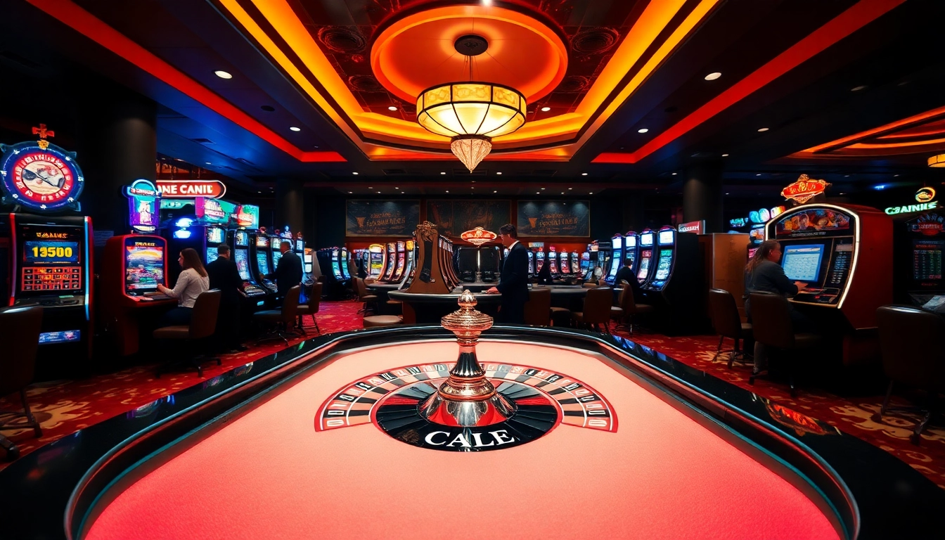 Erleben Sie die Spannung bei casinospielen.de in einem lebhaften Casino mit Roulettetisch.