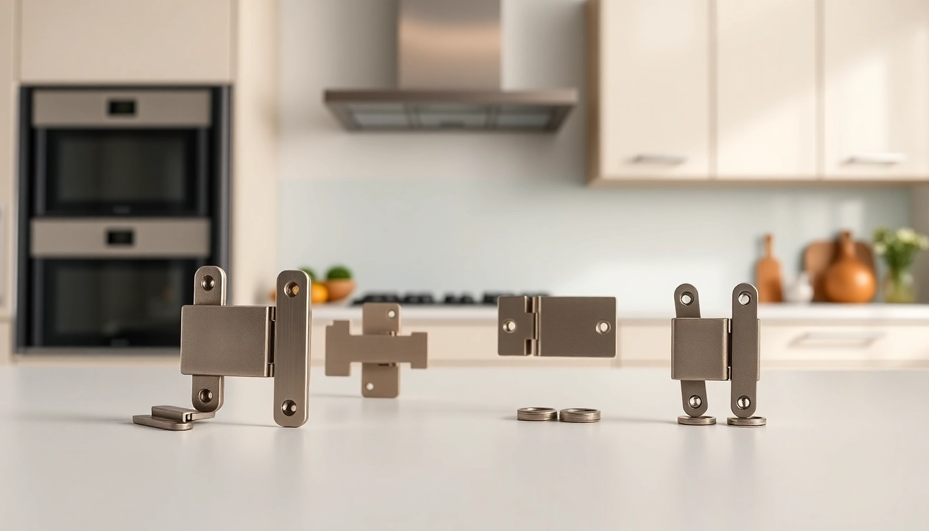 Präsentierende verschiedene Arten von Cabinet Hinge Manufacturers mit detaillierten Oberflächen und elegantem Design.