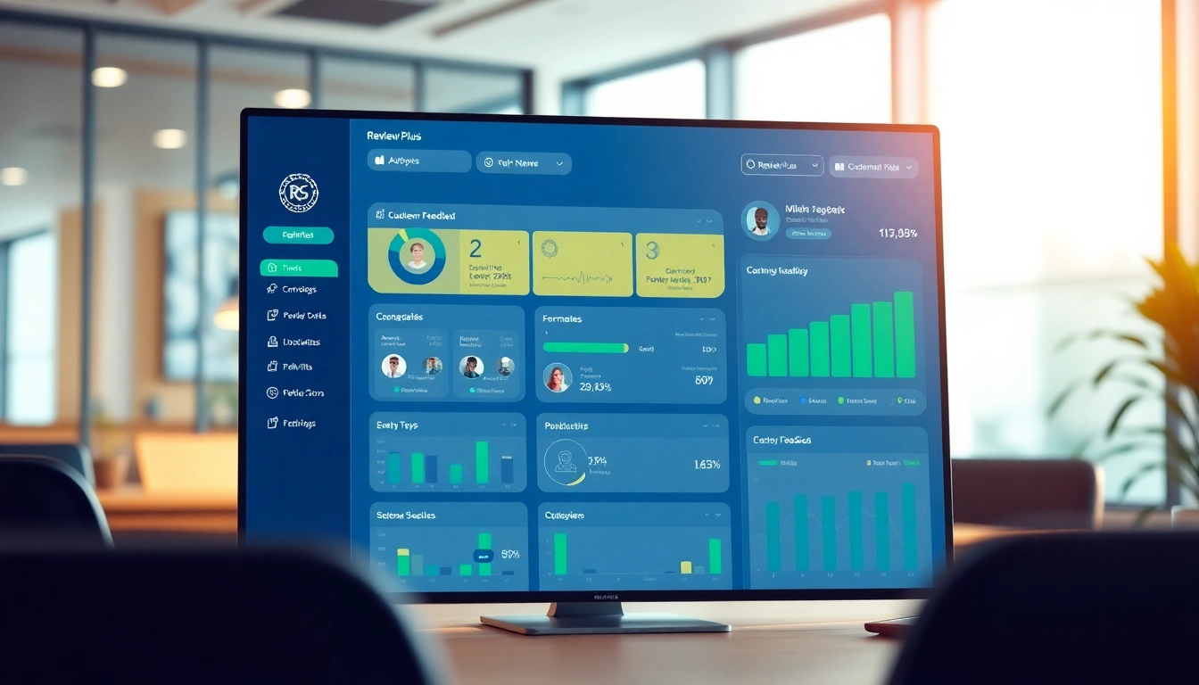 Discover key insights and features of Review Plus through an interactive dashboard image.
