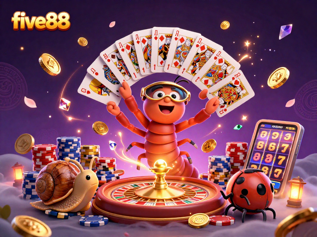 Experience excitement at five88 with colorful casino games, dynamic characters, and sparkling details.