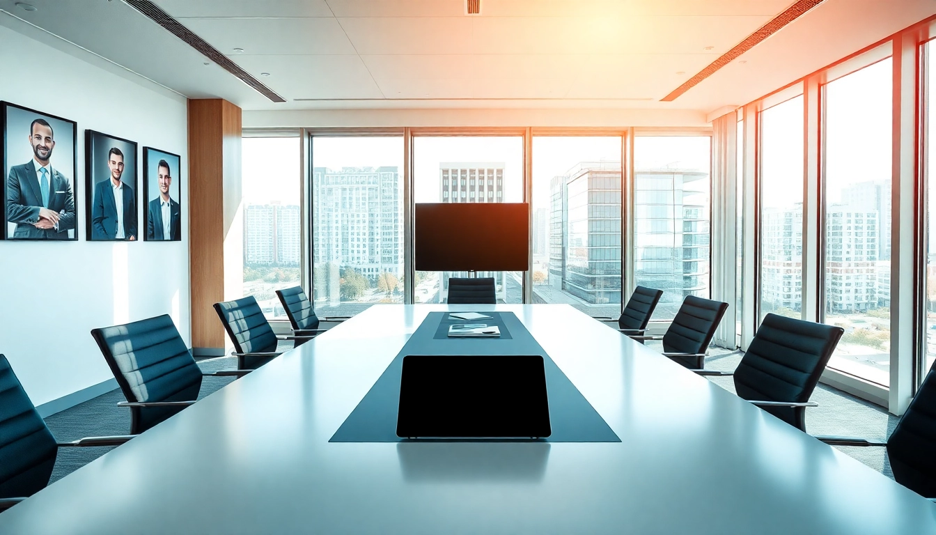 Headhunter Essen: Besprechungsraum mit Stadtblick für professionelle Rekrutierungsgespräche.