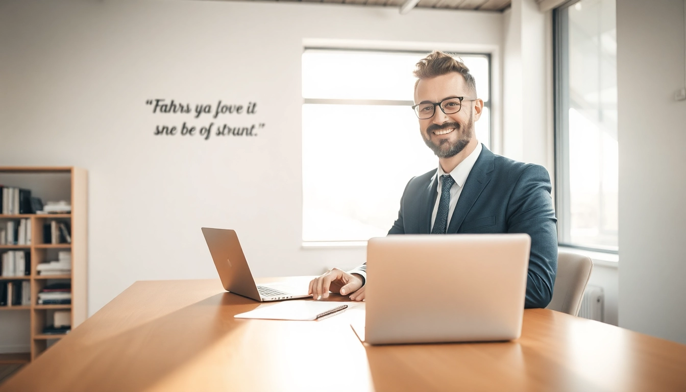 Professioneller Headhunter Erfurt bei der Arbeit in einem modernen, hellen Büro.