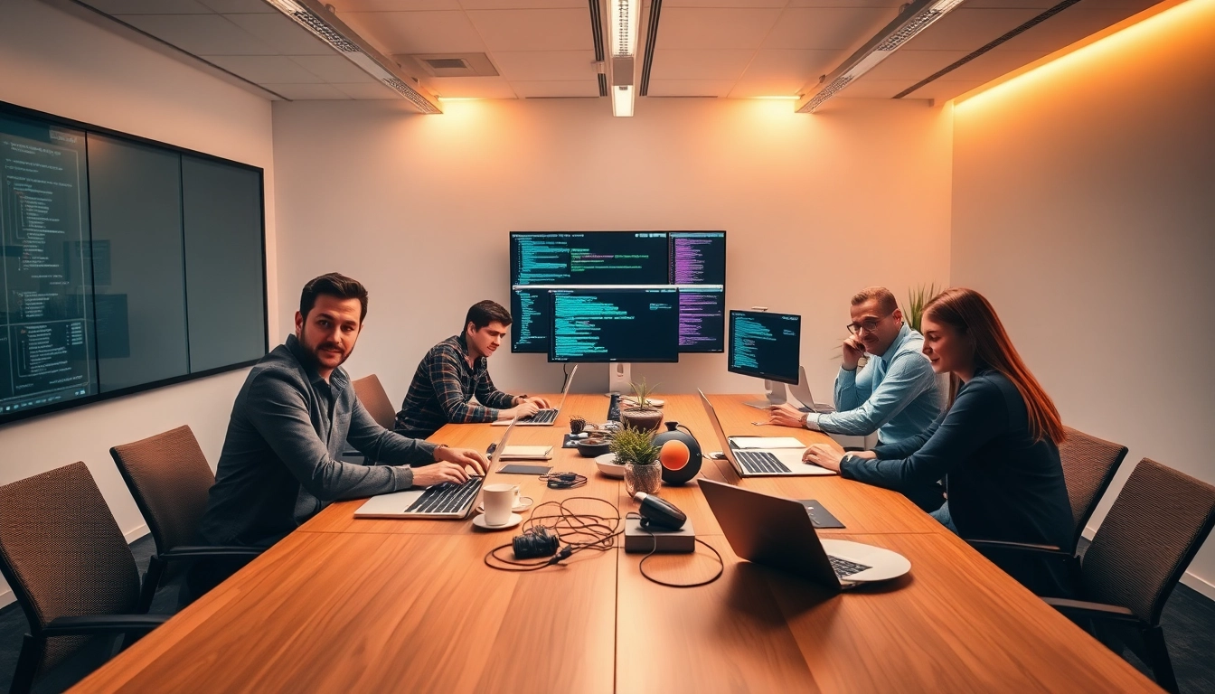 Das Headhunter IT-Team arbeitet engagiert an innovativen IT-Projekten in einem modernen Büro.