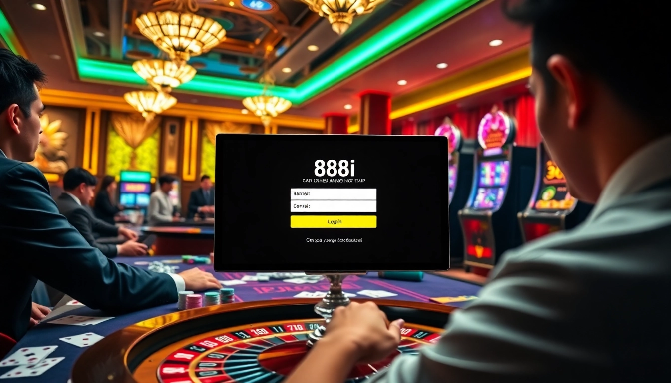 Experience the thrill of 88i đăng nhập as players engage with exciting casino games in a vibrant setting.
