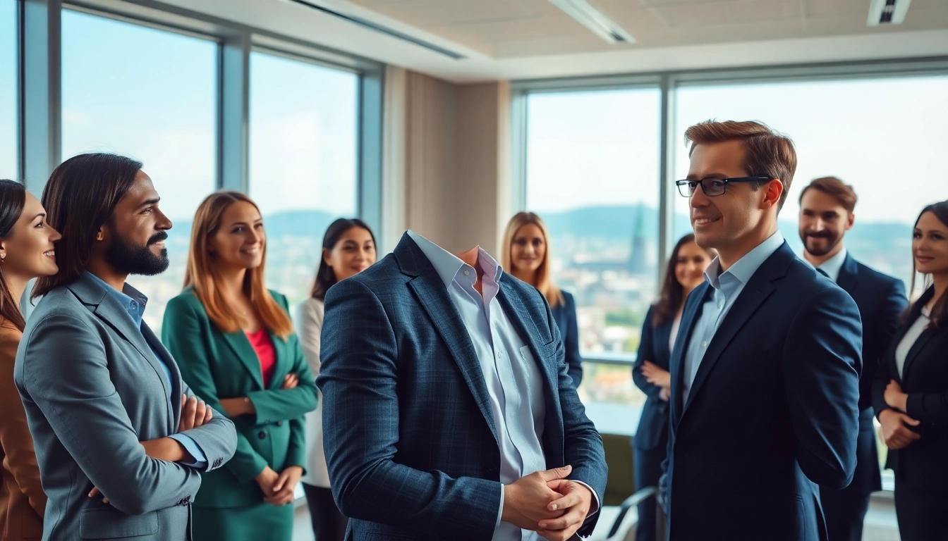 Der Headhunter Schweiz präsentiert spannende Karrieremöglichkeiten in einem eleganten Büro.